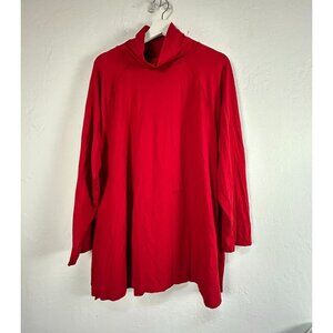 J.Jill Womens Luxe Supima Everyday Turtleneck Tunic Top 3X Stretch Long Sleeve